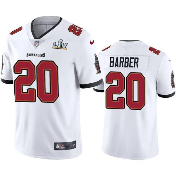 Men Tampa Bay Buccaneers #20 Ronde Barber Nike White Super Bowl LV Limited NFL Jersey